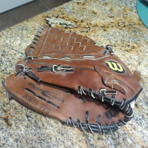 Rare Wilson Baseball Glove A9616 FP3 Fast Pitch 12.5'' LHT Left Throw Steerhide - Picture 1 of 11